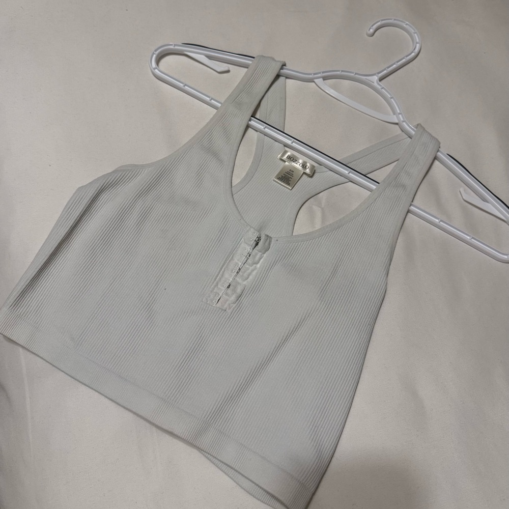 Women's Ribbed Tank Top - White
